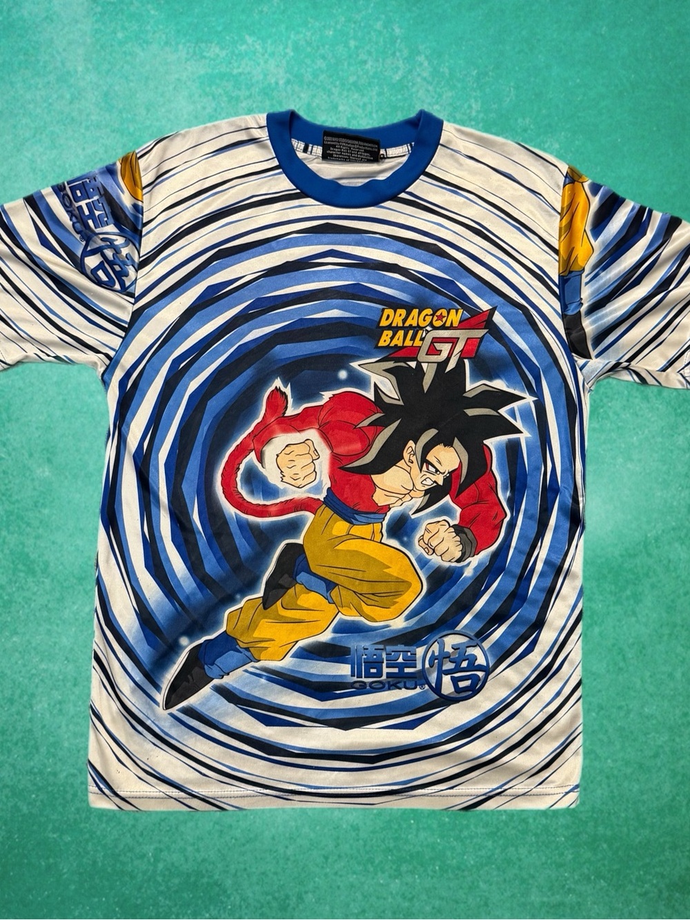 Vintage Y2K Dragonball GT Super Saiyan Goku AOP Shirt